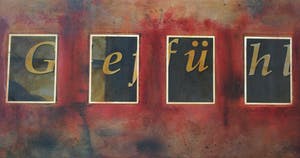 Frank Starik - Acrylverf en Fotografie, “GEFÜHL” – 39 x 118 cm - gesigneerd & ingelijst – 1989 kopen? Bied vanaf 1!