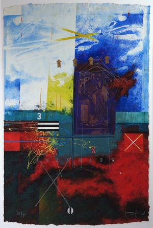 Piotr Konkel - Zeefdruk, ZT ll - Ingelijst (Zeer groot) kopen? Bied vanaf 1!