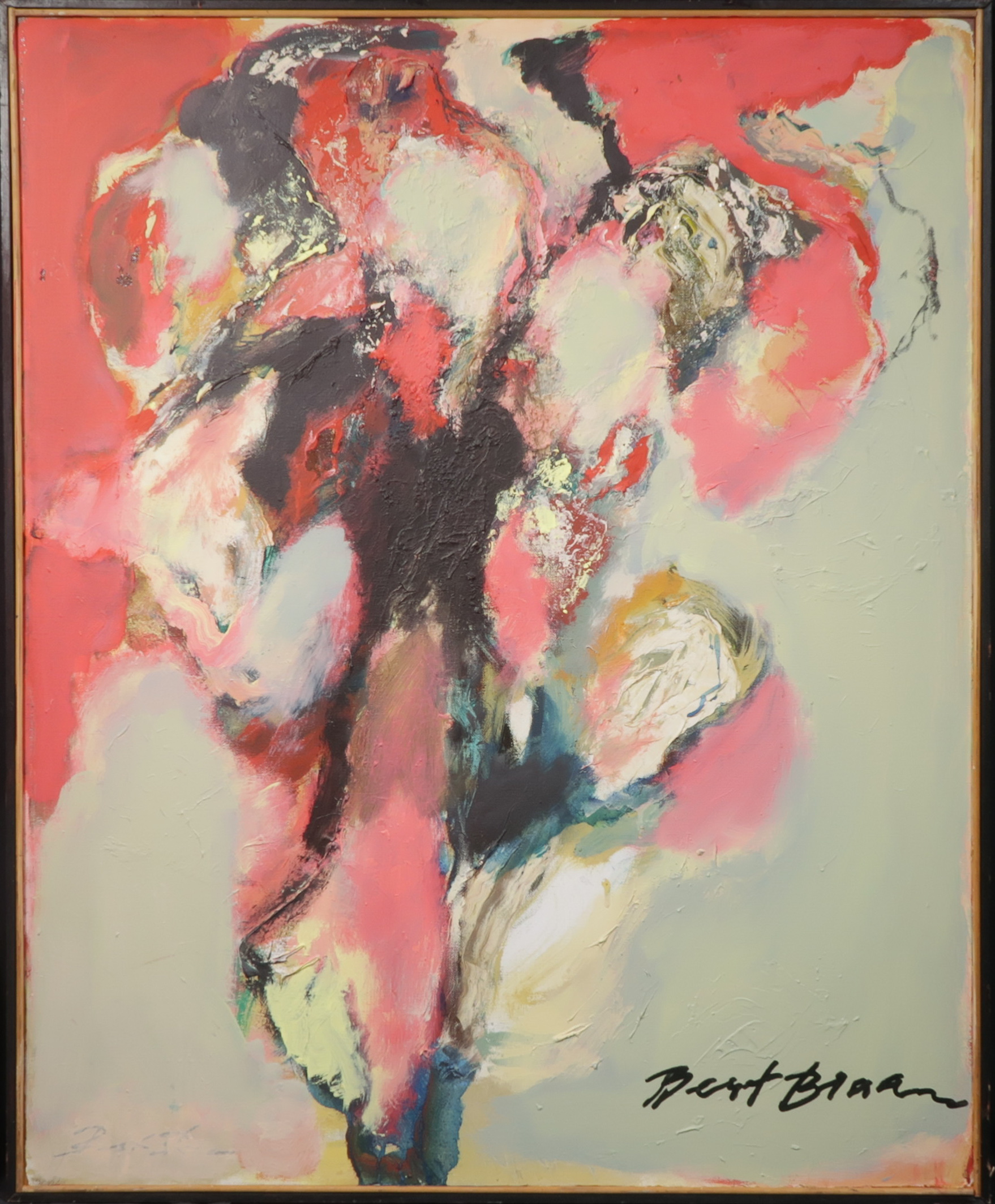 Bert Braam - Acryl op doek, Kompositie verkocht voor € 100!