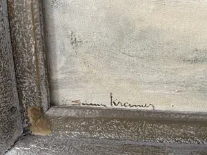 Simon Kramer - Winterlandschap met een berken en water kopen? Bied vanaf 150!