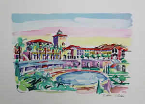 Olivier Zlatku - e.a: vier lithografieën: Landschappen I, II, Strand, Monaco kopen? Bied vanaf 25!