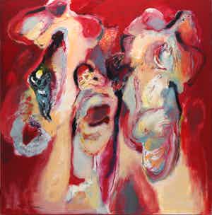 Bert Braam - Acryl op doek, Torso meting (Zeer groot) verkocht voor € 1!