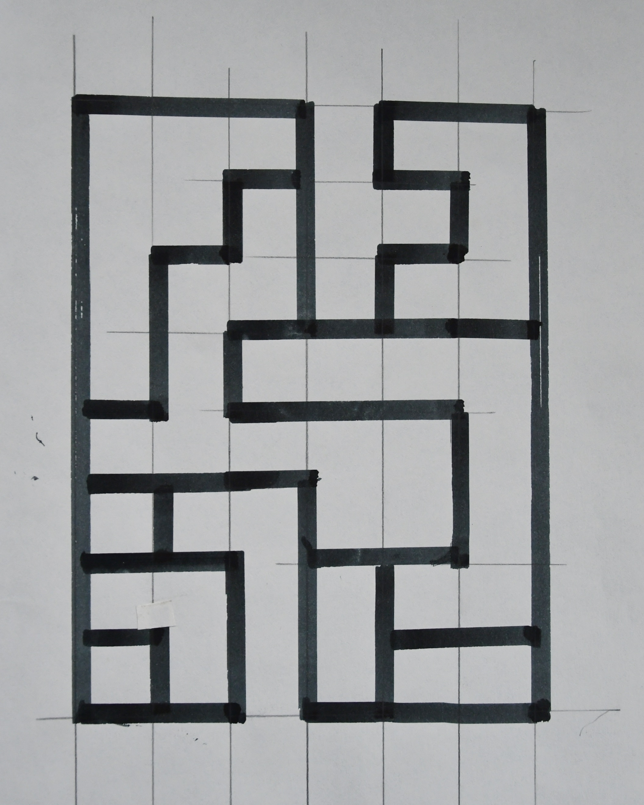 Siep van den Berg - # Constructivistische tekening in Inkt # 1992, mint verkocht voor € 39!