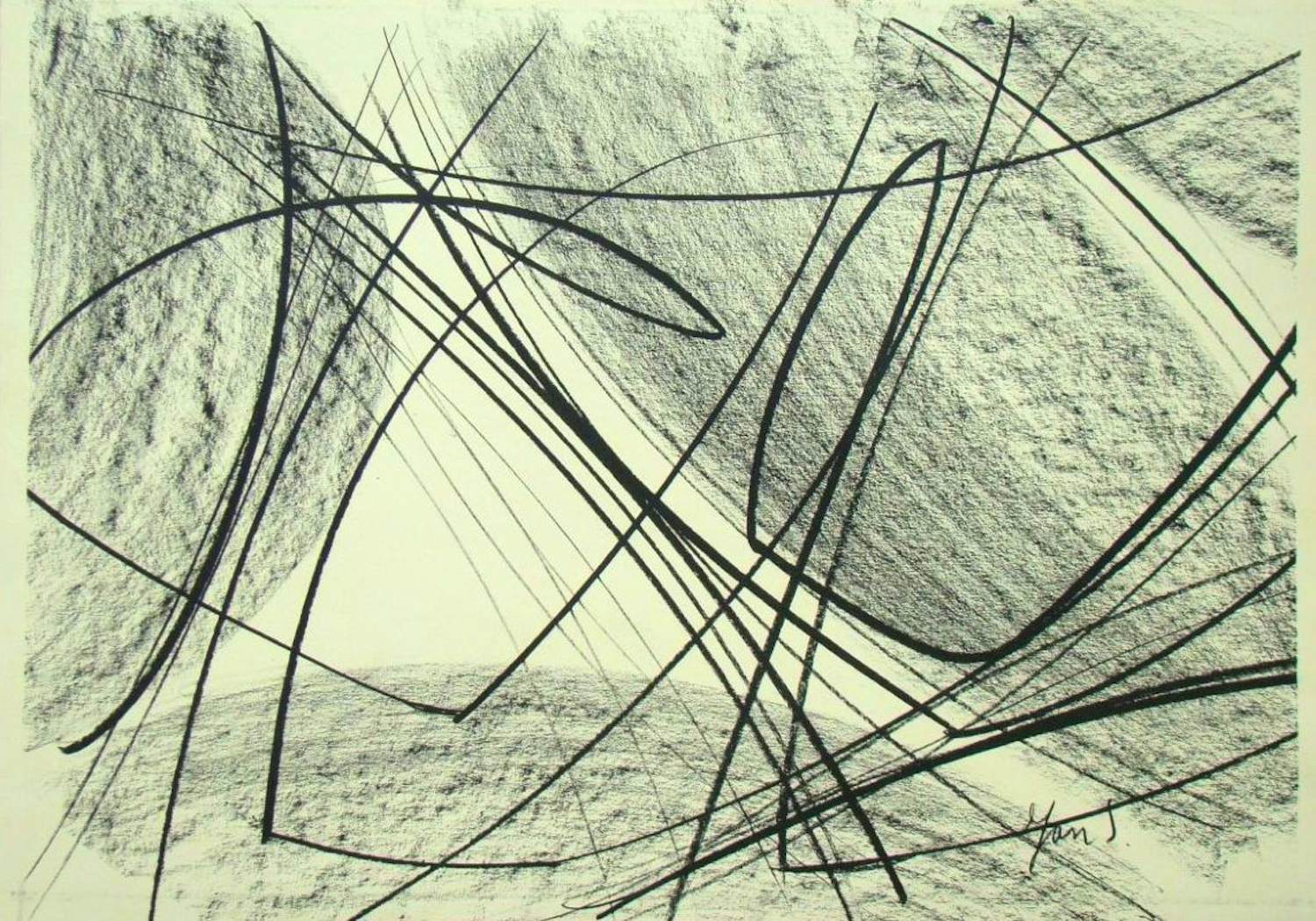 Jan Saverys - Composition abstrait - 1953 - Originele lithografie gesigneerd kopen? Bied vanaf 50!