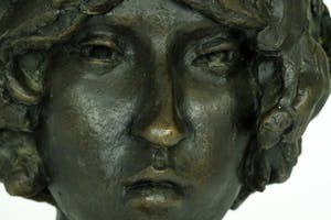 Karel Gomes - Bronzen beeld van hoofd van vrouw - ruim 22 kg kopen? Bied vanaf 695!