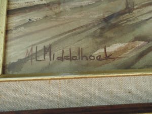 Martinus Leonardus Middelhoek - Aquarel - Landschap kopen? Bied vanaf 120!