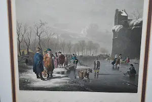 Albert Henry Payne - Winterscene - ingekleurde staalgravure naar Adriaan van de Velde kopen? Bied vanaf 25!