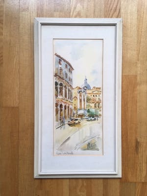 Niet of onleesbaar gesigneerd - Roma - 2x aquarel, in lijst kopen? Bied vanaf 1!