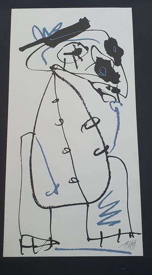 Antonio Saura - Triptico - zeefdruk - gesigneerd -1975 kopen? Bied vanaf 1!