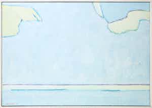 Paul Overhaus - Olieverf op doek, Boven zee - Ingelijst verkocht voor € 80!