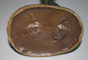 Brons (Onbekend) - moeder en kind - zwaar (1 kg) bronzen beeld kopen? Bied vanaf 100!