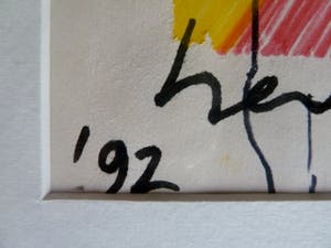 Herman Brood - Hop paardje - Unieke tekening - 1992 kopen? Bied vanaf 295!