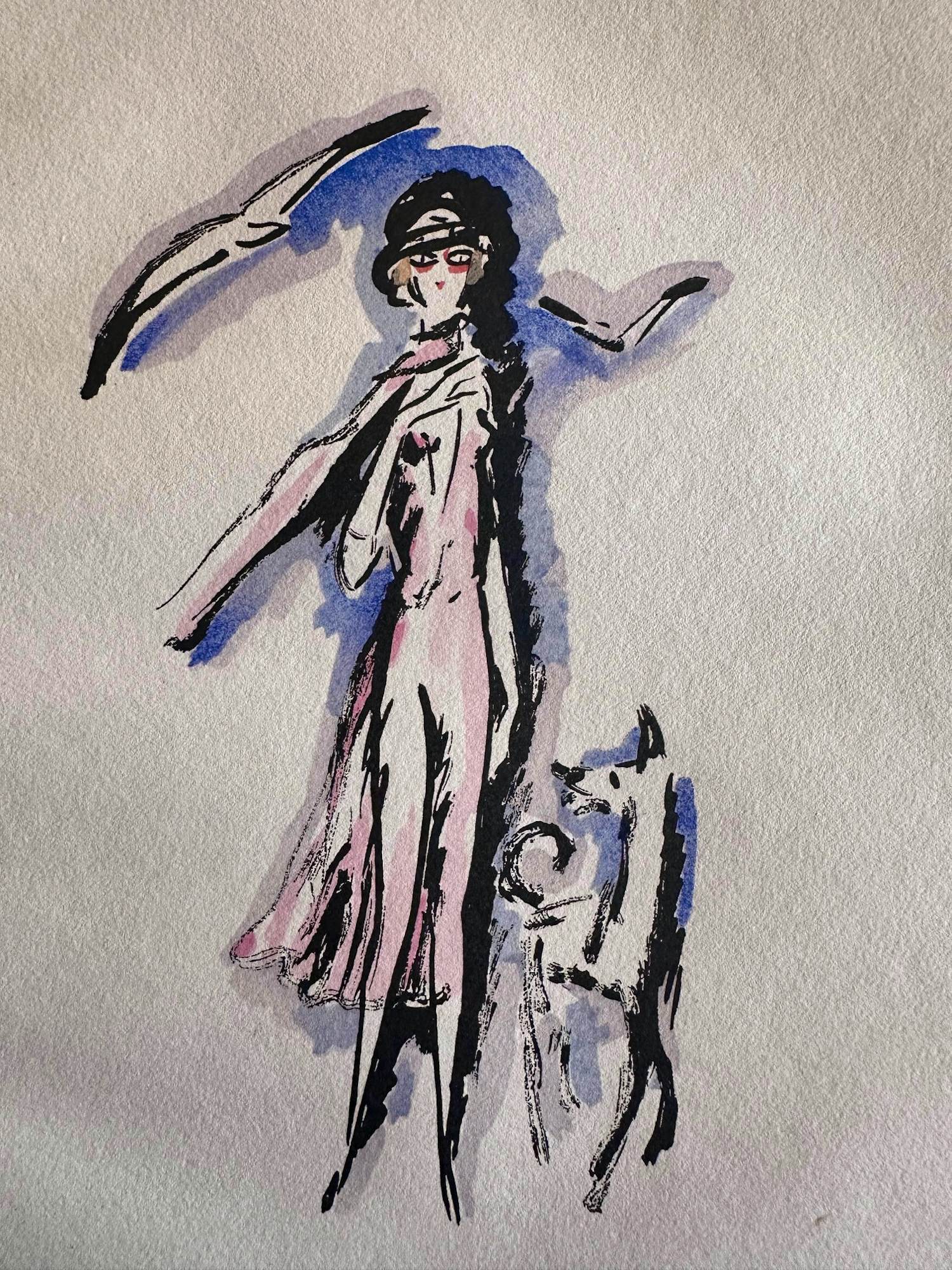 Kees van Dongen - Vrouw met hond - 1925 kopen? Bied vanaf 215!