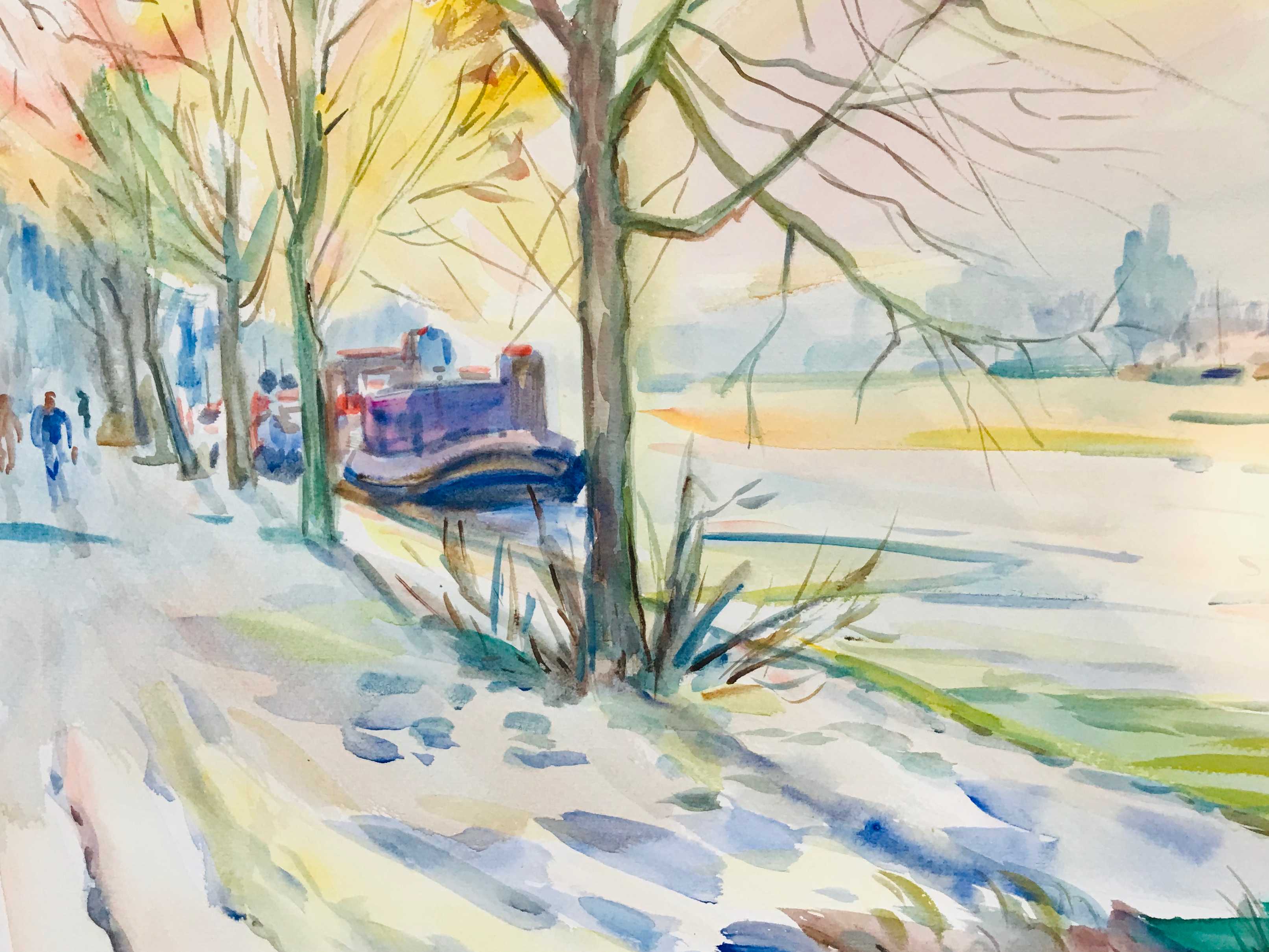 Freek van den Berg - winter landschap kopen? Bied vanaf 99!