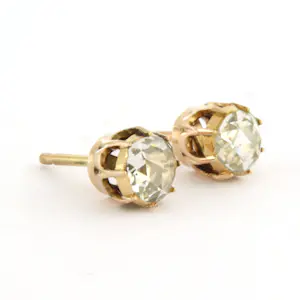 14k rosé gouden solitair oorknoppen met roos geslepen diamant tot. 0.70ct kopen? Bied vanaf 760!