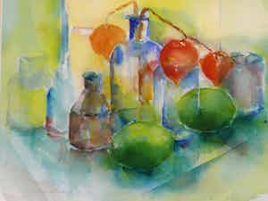 Willie van Haard - Stilleven met flessen verkocht voor € 50!