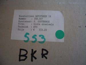 Peter Oosterbos - Ets, Titel. "Grote Groeisels". kopen? Bied vanaf 35!