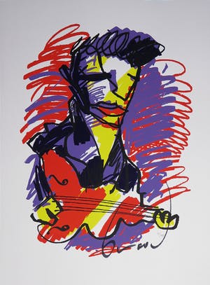 Herman Brood - Zeefdruk, Elvis kopen? Bied vanaf 150!