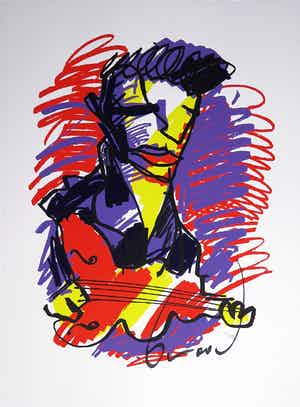 Herman Brood - Zeefdruk, Elvis verkocht voor € 150!