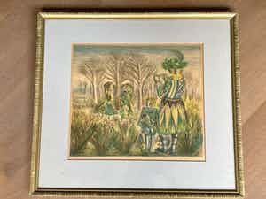 Kees Andrea - Kleuren litho fluitspeler verkocht voor € 45!