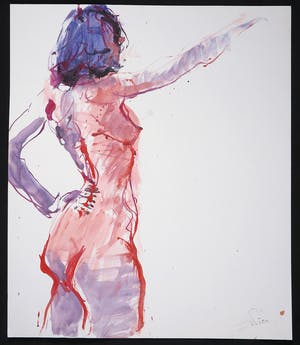 Franscz Witte - Gemende techniek op papier, Figuur III kopen? Bied vanaf 1!