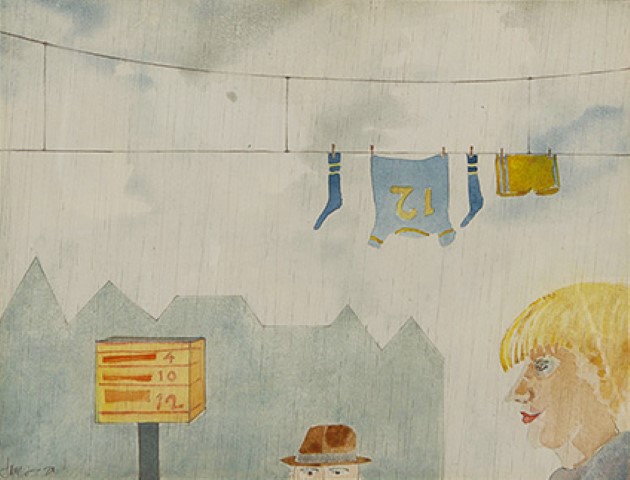 Niet of onleesbaar gesigneerd - Aquarel en potlood op papier - gesigneerd - 1978 kopen? Bied vanaf 1!