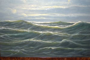 Niet of onleesbaar gesigneerd - zicht op volle zee - olieverf kopen? Bied vanaf 10!