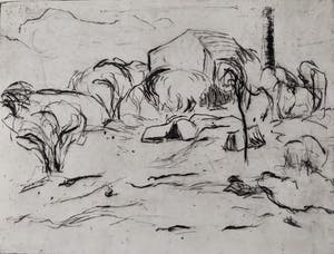 Thijs Buit - Landschap met fabriek kopen? Bied vanaf 35!