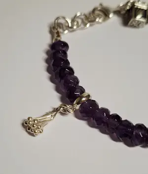 Nieuwe zilveren bedel Armband van natuurlijke facetgeslepen Amethist kopen? Bied vanaf 125!