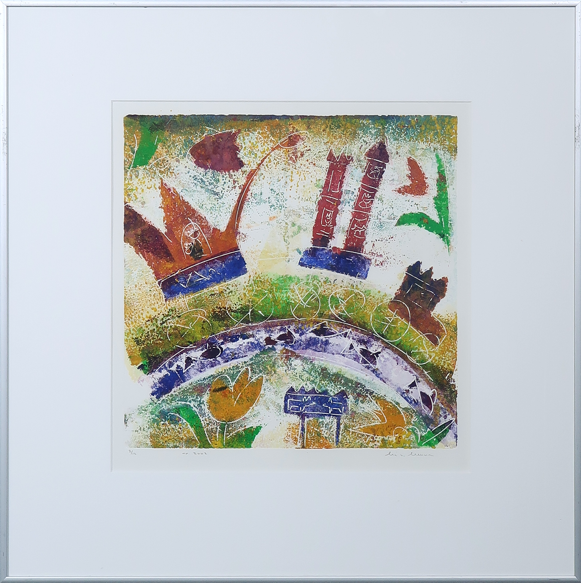 Lia van Leeuwen - Ets, No. 2002 verkocht voor € 20!