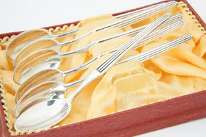 Jaren 60 Koninklijke van Kempen en Begeer 6 zilveren lepeltjes - in org. verpak! kopen? Bied vanaf 65!