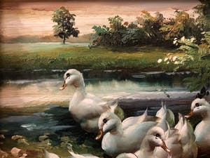 Niet of onleesbaar gesigneerd - Eendjes aan de waterkant kopen? Bied vanaf 10!