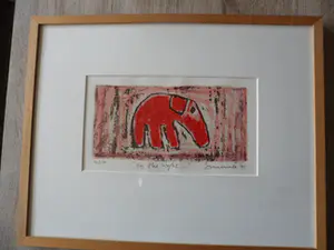 Hans Innemee - Zeefdruk, titel, Olifant. kopen? Bied vanaf 75!
