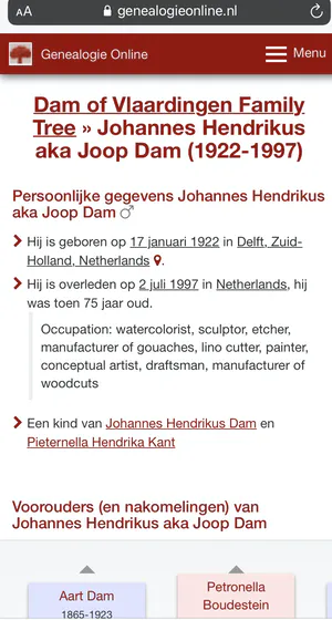 Joop Dam - Riviergezicht met varende platbodems. kopen? Bied vanaf 115!