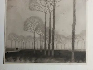 Jan Mankes - Bomenrij. Heliogravure. kopen? Bied vanaf 1!