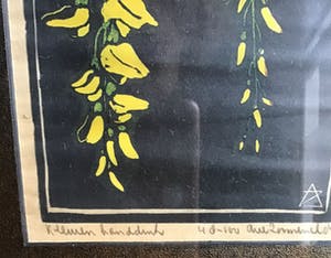 Arie Zonneveld - Kleuren handdruk- tros acacia bloesem kopen? Bied vanaf 195!