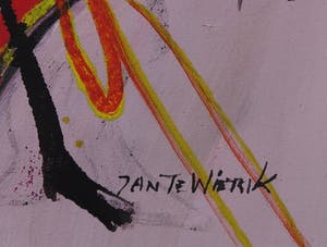 Jan te Wierik - Olieverf op doek, Z.T. Fabeldier - Ingelijst (Groot) kopen? Bied vanaf 1500!