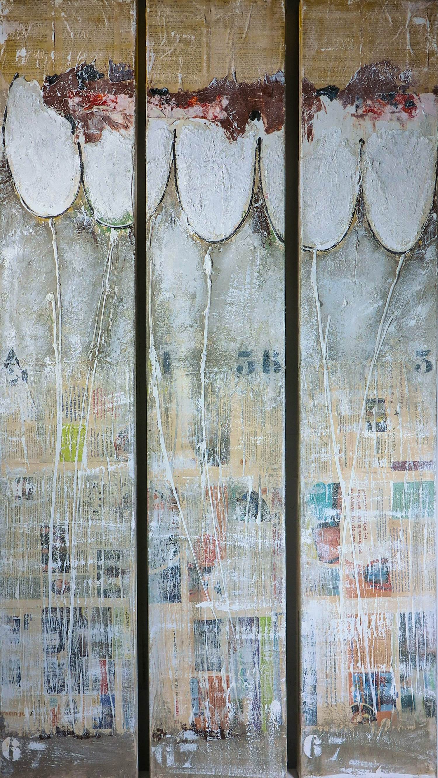 Antonio Poioumen - Gemengde techniek, Drieluik, Gewit (Groot) kopen? Bied vanaf 250!