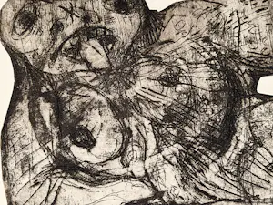 Pieter Zwaanswijk - Monochrome E.A. reliëf ets en aquatint "Flossie" - potloodgesigneerd kopen? Bied vanaf 38!