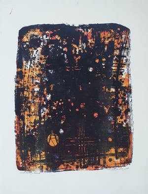 Wim Motz - Litho 'Morning land' - 1956 kopen? Bied vanaf 35!