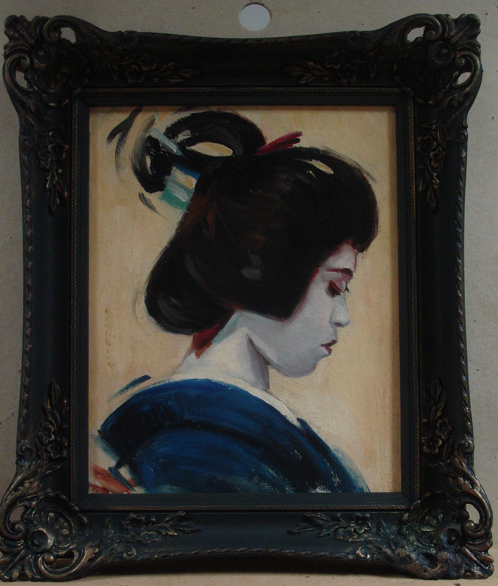 Niet of onleesbaar gesigneerd - Portret van een geisha. kopen? Bied vanaf 1!