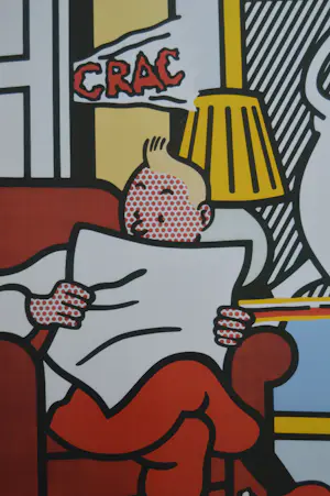 Roy Lichtenstein - Poster- Tintin reading - Brussel kopen? Bied vanaf 1!