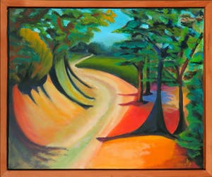 Niet of onleesbaar gesigneerd - Acrylverf op doek, Zonder titel - Ingelijst kopen? Bied vanaf 1!