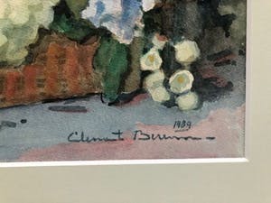 Clement Bezemer - voorjaarscompositie met o.a. blauwe hortensia's in bloembak kopen? Bied vanaf 1!