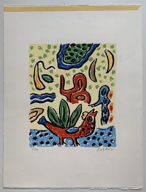 Buy Keimpe Kootstra - Kleurenzeefdruk | 'Zonder titel' - 1995? Bid from 45!