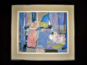 Wil van Leeuwen - GROOT expressionistisch Litho "de Lente" gesigneerd - Professioneel ingelijst. verkocht voor € 10!