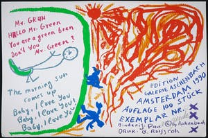 A.R. Penck - Zeefdruk op karton, Das Blaue Huhn kopen? Bied vanaf 1!