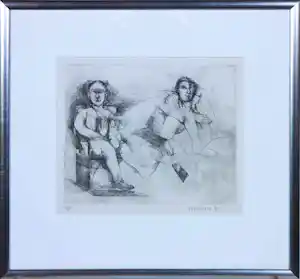 Tom Eyzenbach - Ets, De vereenzelviging met de hoofdpersoon - Ingelijst verkauft für € 35!
