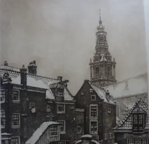 Cornelis Brandenburg - Zuiderkerk met poortje in de sneeuw (Amsterdam) kopen? Bied vanaf 95!