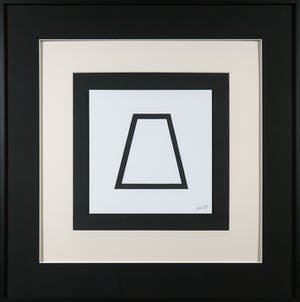 Sol LeWitt - Unieke (!) zeefdruk uit de serie 'Five Geometric Figures in Five Colors' - Ingelijst kopen? Bied vanaf 1!